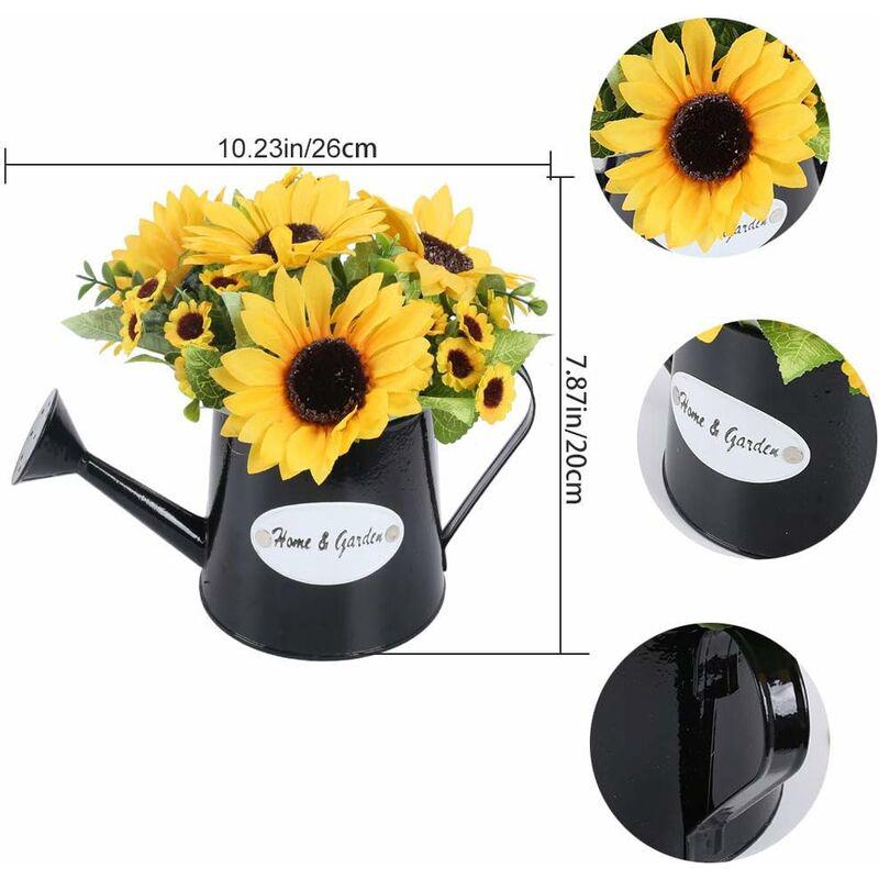 Tournesols Artificiels avec Pot Fleurs Artificielles Décoration Tournesols Fleurs en Plastique Tournesols Fleurs Artificielles Décoration pour Salon - 2