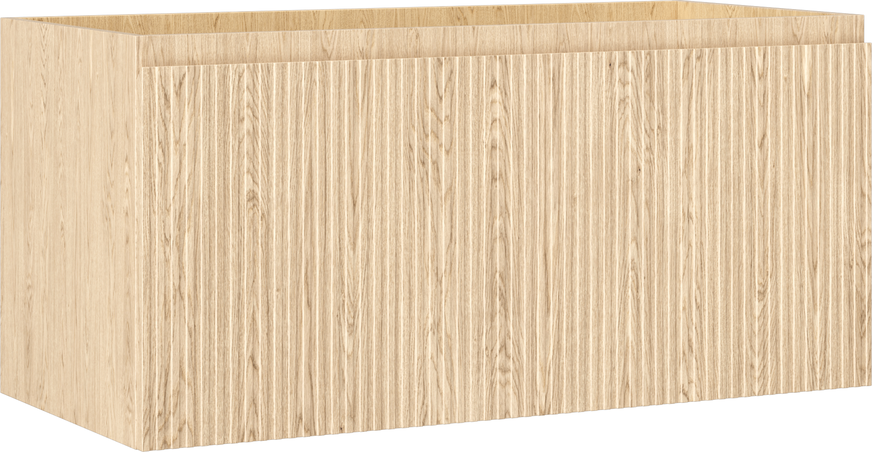 Mexen Rivel szafka łazienkowa podumywalkowa 100 cm, 1 szuflada, ryflowana , dąb - 91A20-10047-1-BF81