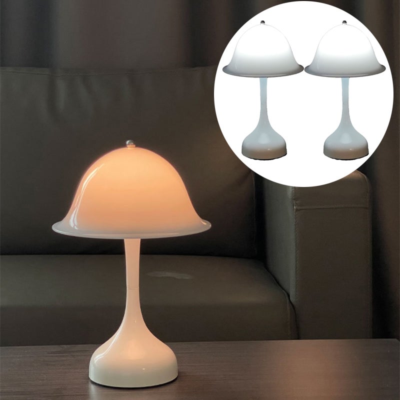 Zestaw przenośnych ładowalnych lamp biurkowych lampa biurkowa kształcie grzyba ściemniaczem lampa biurkowa stylu nordyckim trójkolorowe światło biała