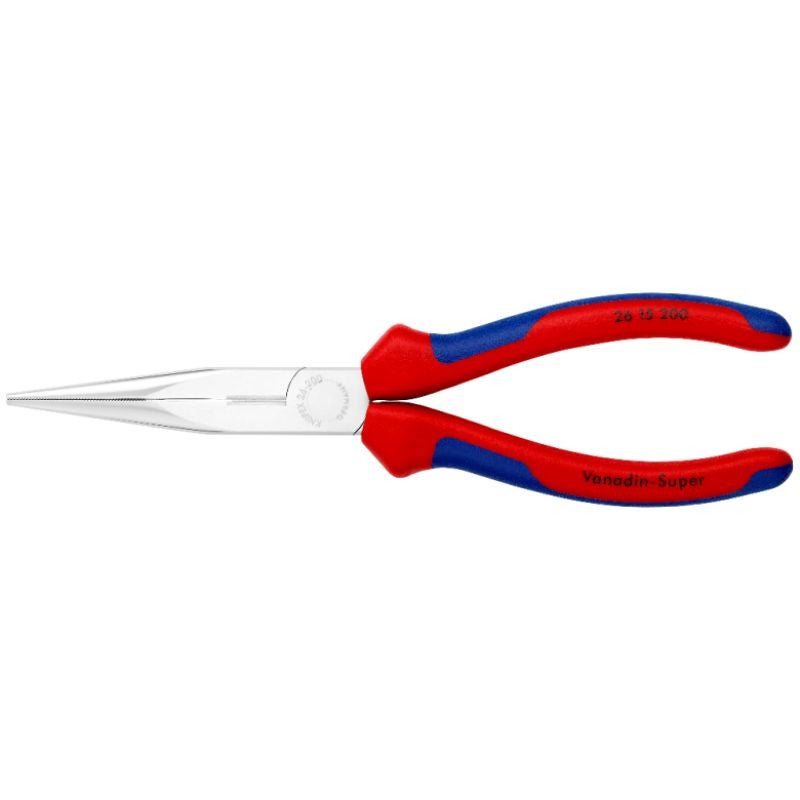 KNIPEX 2626200 Pince à Bec Plat Coudée 200 Mm – Outillage VDE Certifié, Fabrication Allemande