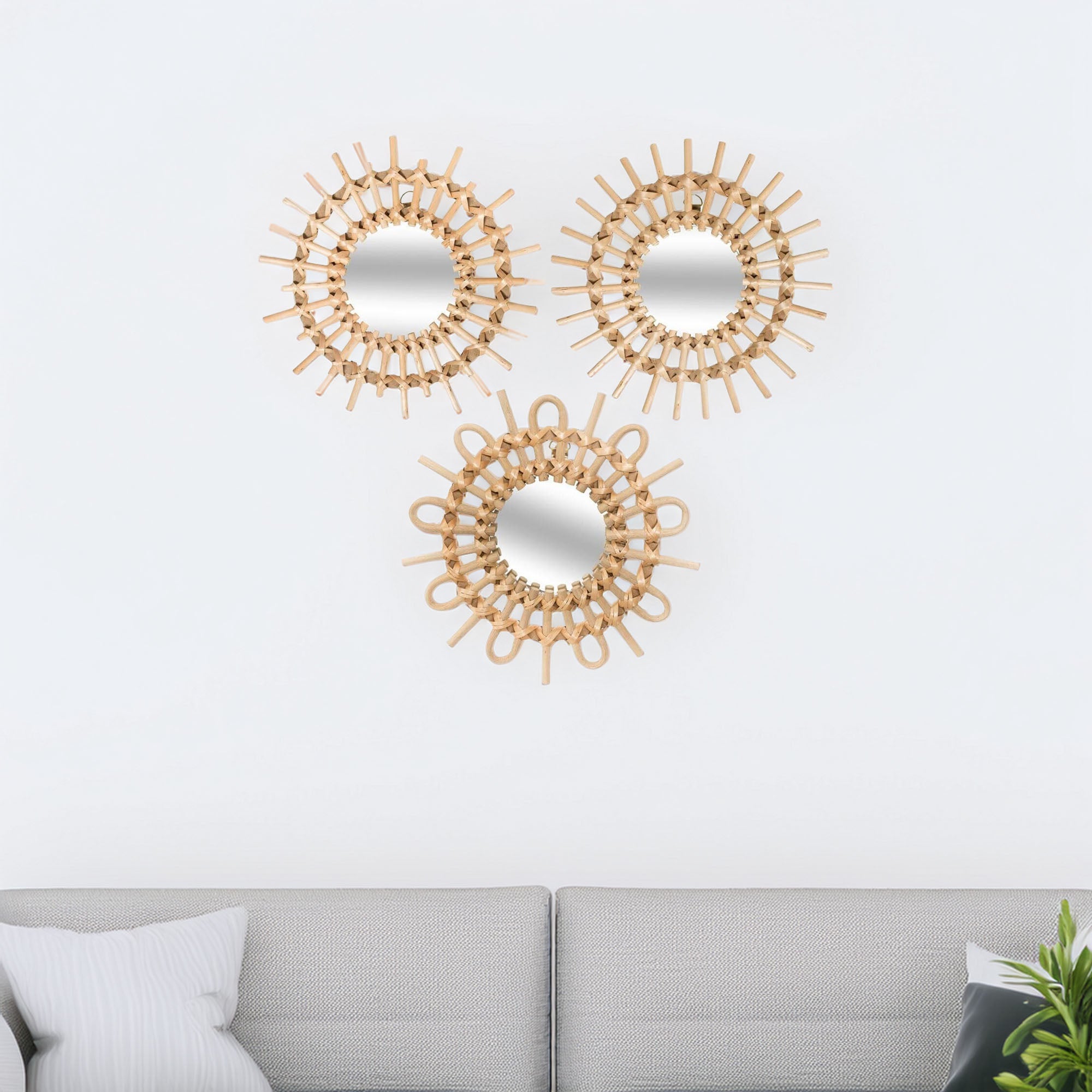 WELLHOME Set de 3 espejos AIDA Ø28 cm - 4