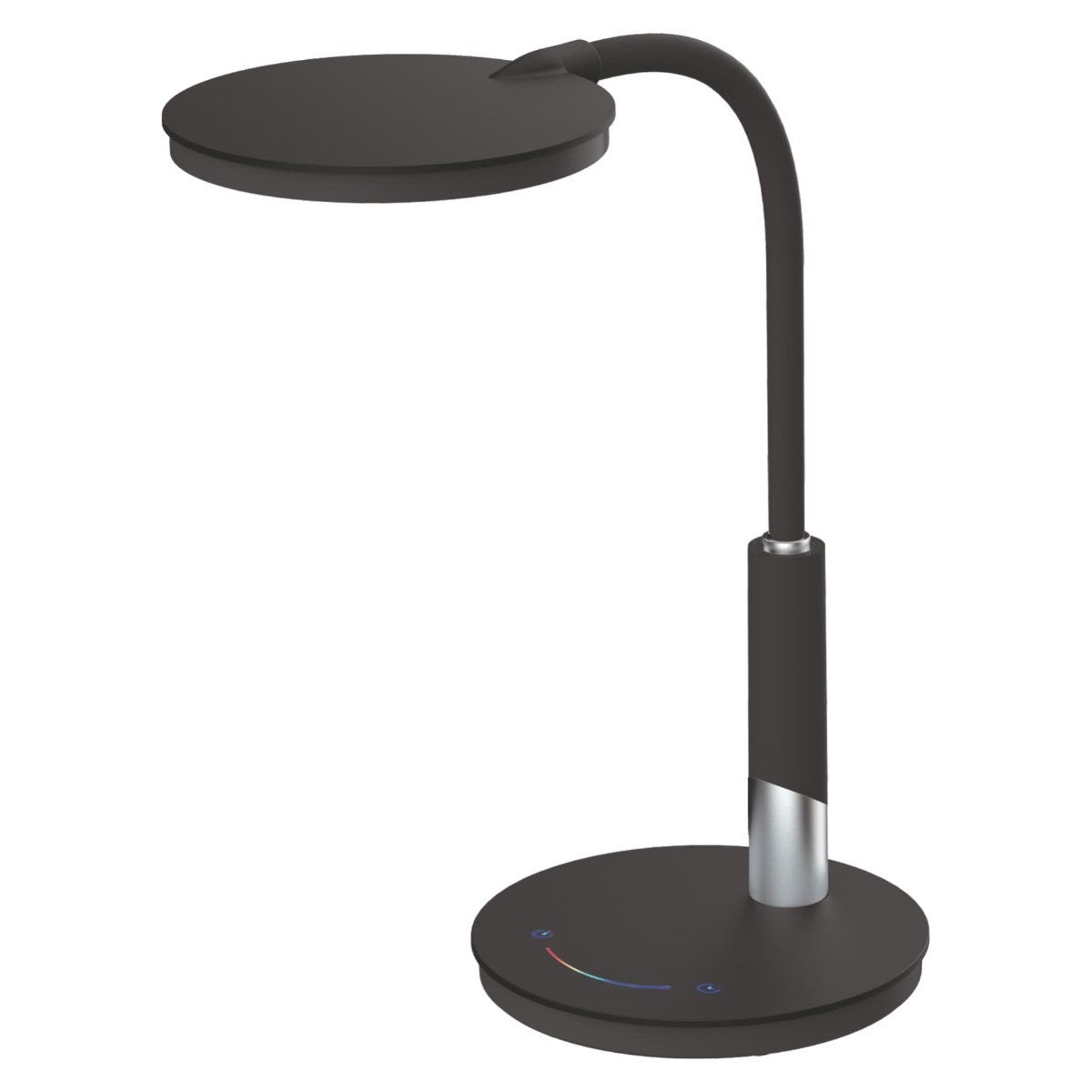 Lampa biurkowa Dino czarno-srebrna LED 10W 4000K 600lm wym: 37 x 18 x 18 cm tworzywo sztuczne Kaja