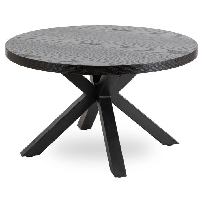 Stolik Kawowy Okrągły Mały Czarny Loft Nowoczesny Ława Czarna LINCOLN