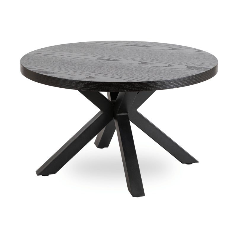 Stolik Kawowy Okrągły Mały Czarny Loft Nowoczesny Ława Czarna LINCOLN