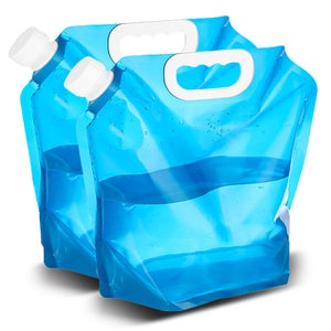 Lot De 4 Poches à Eau Pliable 10L – Réservoir D'Eau Portable 40L Total Pour Camping, Randonnée, Pique-Nique & BBQ – Sans BPA