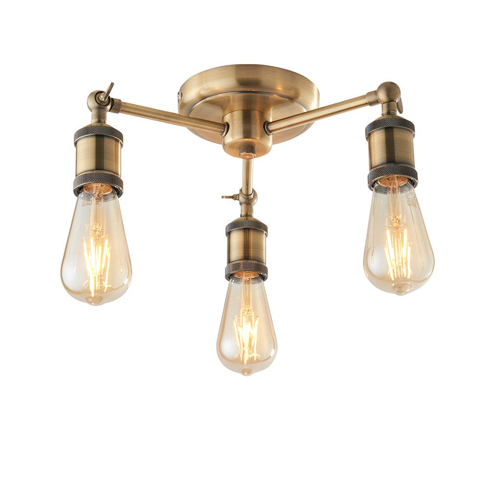 Lampa wisząca HAL antyczna mosiężna 3xE27x20W metal wym:13x60x50cm IP20 Endon