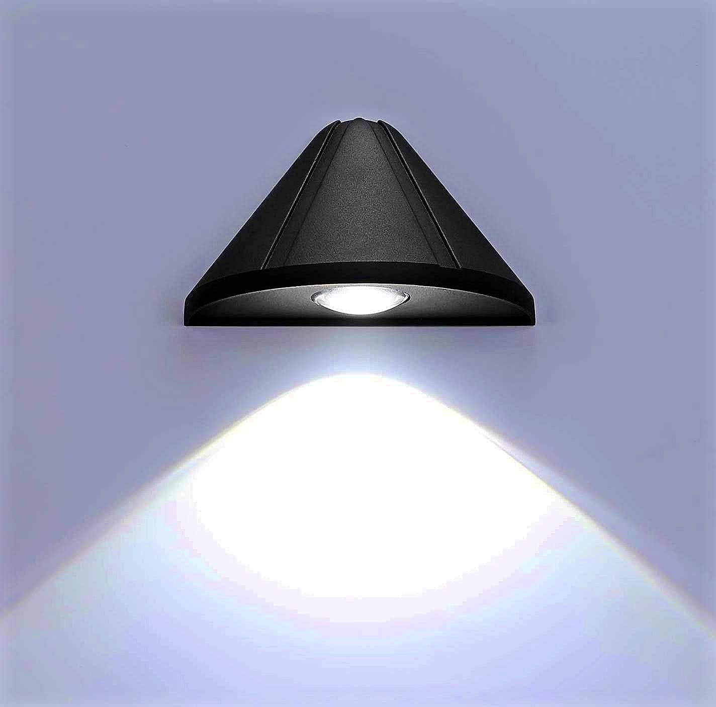 5W Zewnętrzna lampa ścienna LED, wodoodporna IP66, nowoczesna metalowa lampa ścienna zewnętrzna, oświetlenie zewnętrzne/wewnętrzne do pomieszczeń