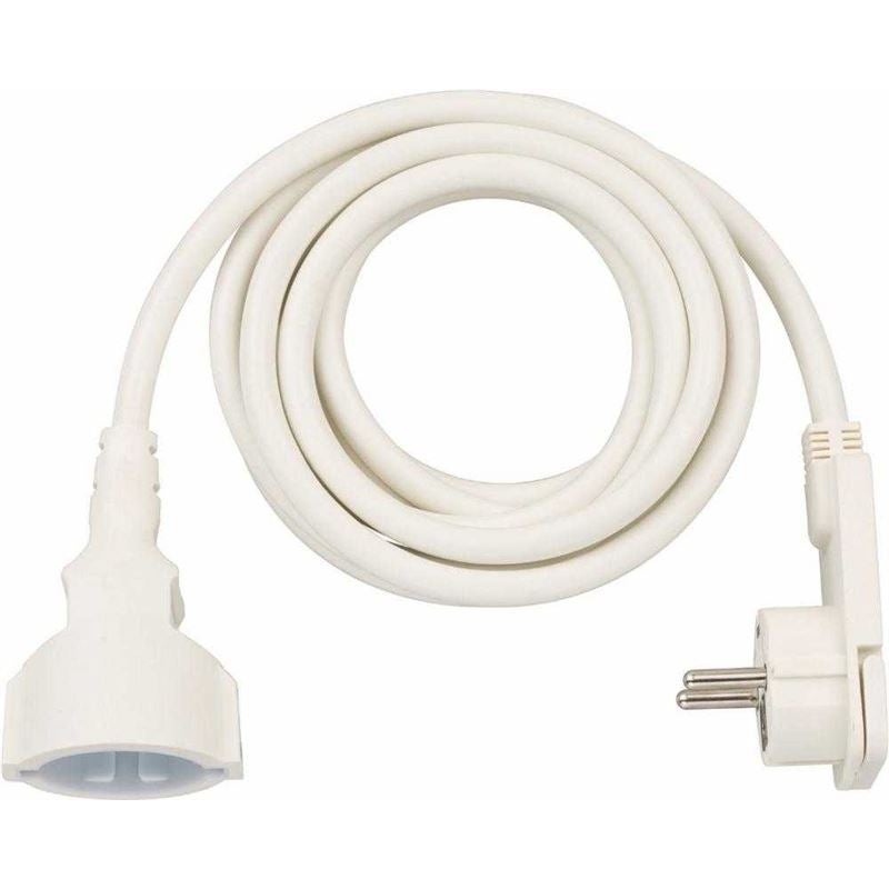 Brennenstuhl-1168980230-Alargador Eléctrico IP20 H05VV-F3G1,5 De 3 M Blanco Con Clavija Plana