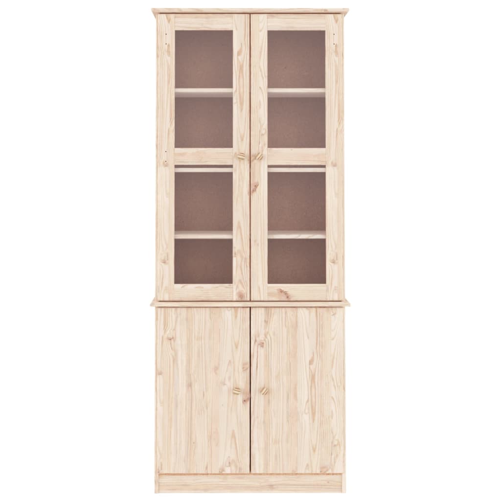 Vitrine en verre ALTA 77x35x186,5 bois de pin massif - 3