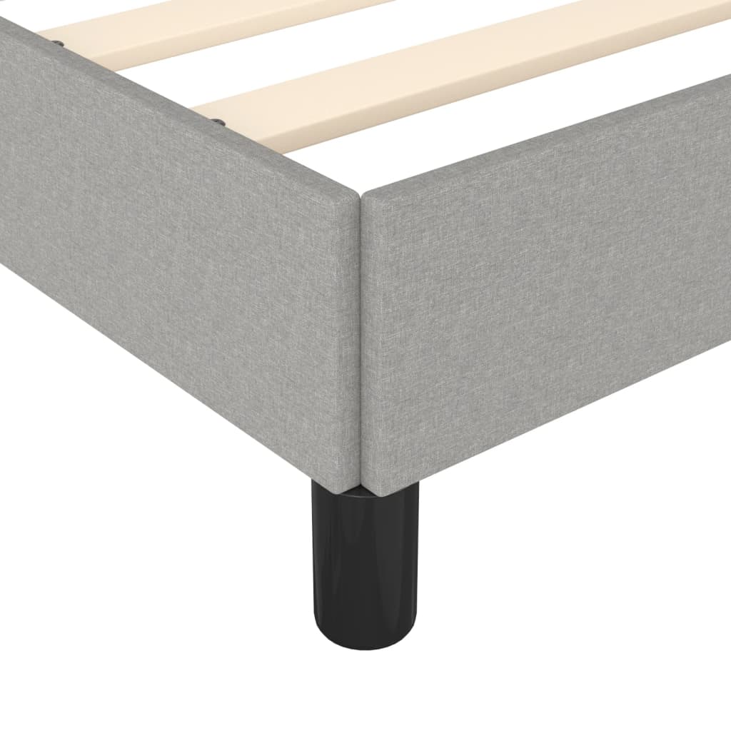 Cadre de lit sans matelas gris clair 180 x 200 cm en tissu - 7