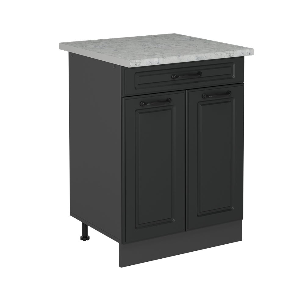 Vicco Szafka dolna do kuchni R-Line, Antracytowy domek wiejski, 60 cm BR Marmur