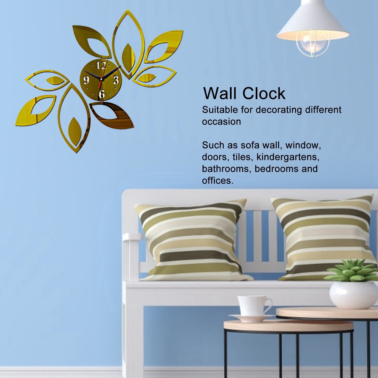 Orologio da parete fai da te con adesivi moderni per la decorazione  domestica | Leroy Merlin