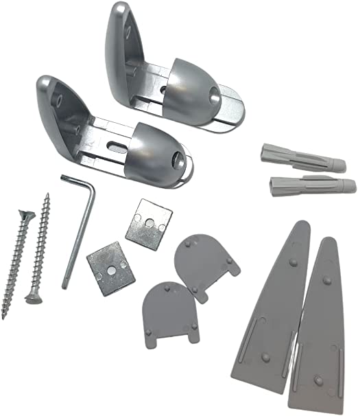 Supporti Reggimensola In Vetro Regolabili - 4 Pezzi, Per Spessori 3-21mm | Argento