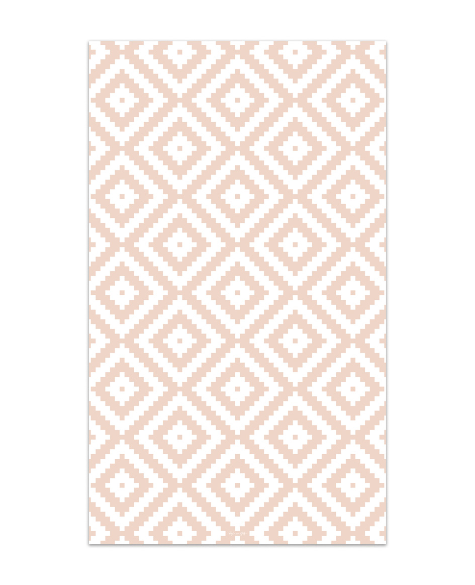Alfombra de vinilo geométrica 08 beige 160x200 cm pvc cocina salón comedor