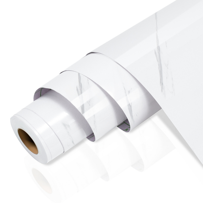 2 pegatinas de pared con efecto mármol, película de vinilo autoadhesiva impermeable, 500x61cm