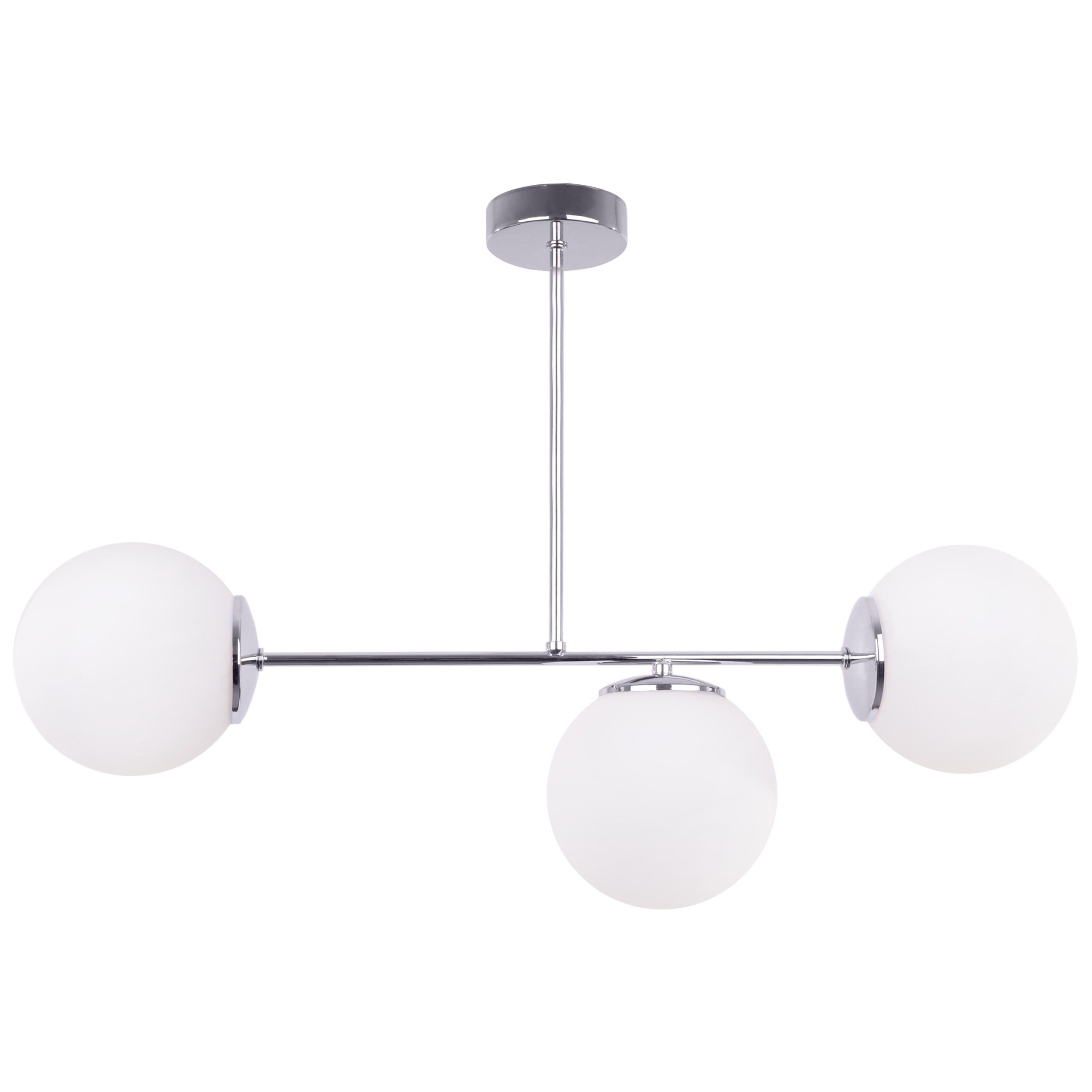 Lampa sufitowa wisząca Siena modern 3xE14 abażur kula srebrna/biała Light Home LH - 7