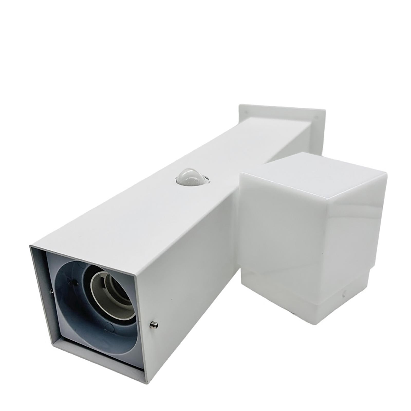 Lâmpada de jardim LED E27 com sensor de movimento crepuscular IP44 luz de estacionamento de garagem 44 cm COR BRANCO - 3