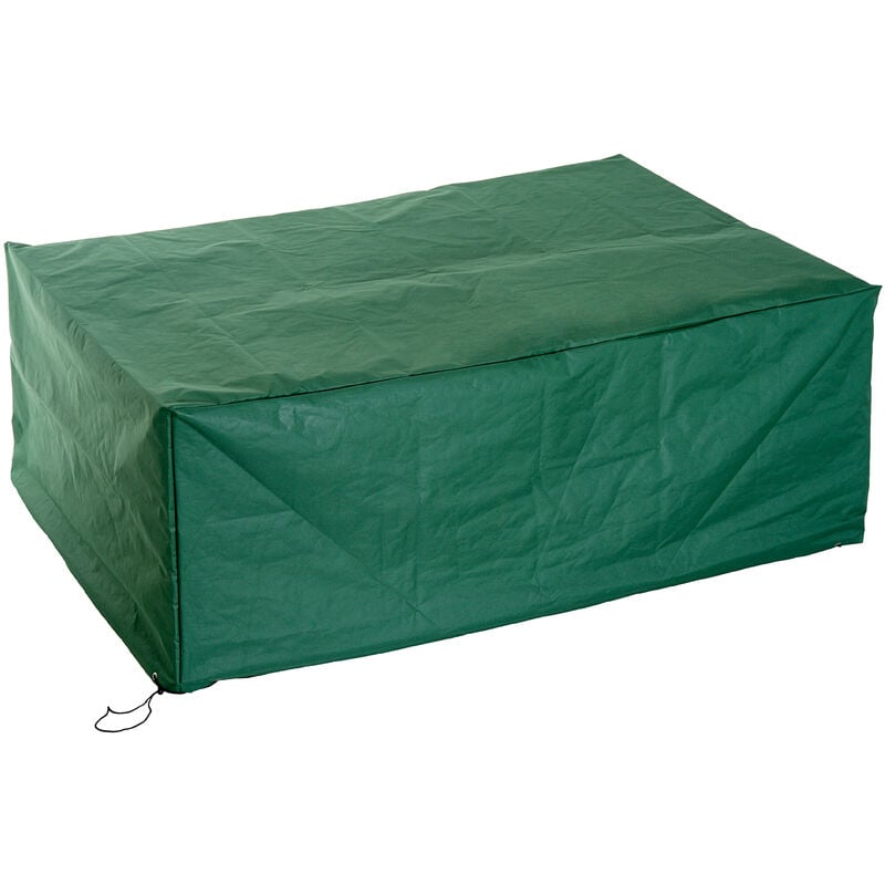 Wodoodporny pokrowiec ochronny na prostokątne meble ogrodowe 210L x 140W x 80H cm zielony