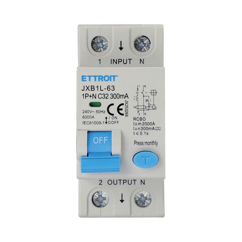 Magnetotérmico Diferencial Chint NB1L2 32A 1P+N 6KA 30MA A 2 Módulos 203250 - 9