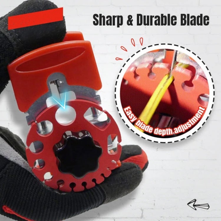 Spellafili elettrico manuale multifunzionale Spellafili manuale per rame con profondità regolabile, 11*7*6 - 2