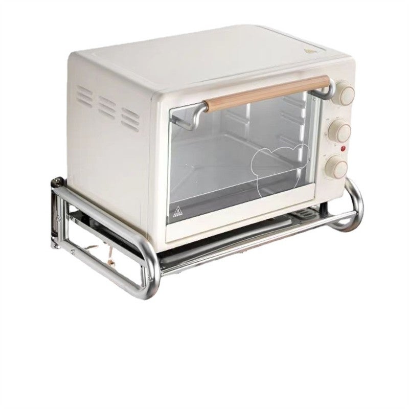 Soporte mural para microondas en acero inoxidable reforzado para cocina y restaurante, estante práctico 45*36,5 cm - 3