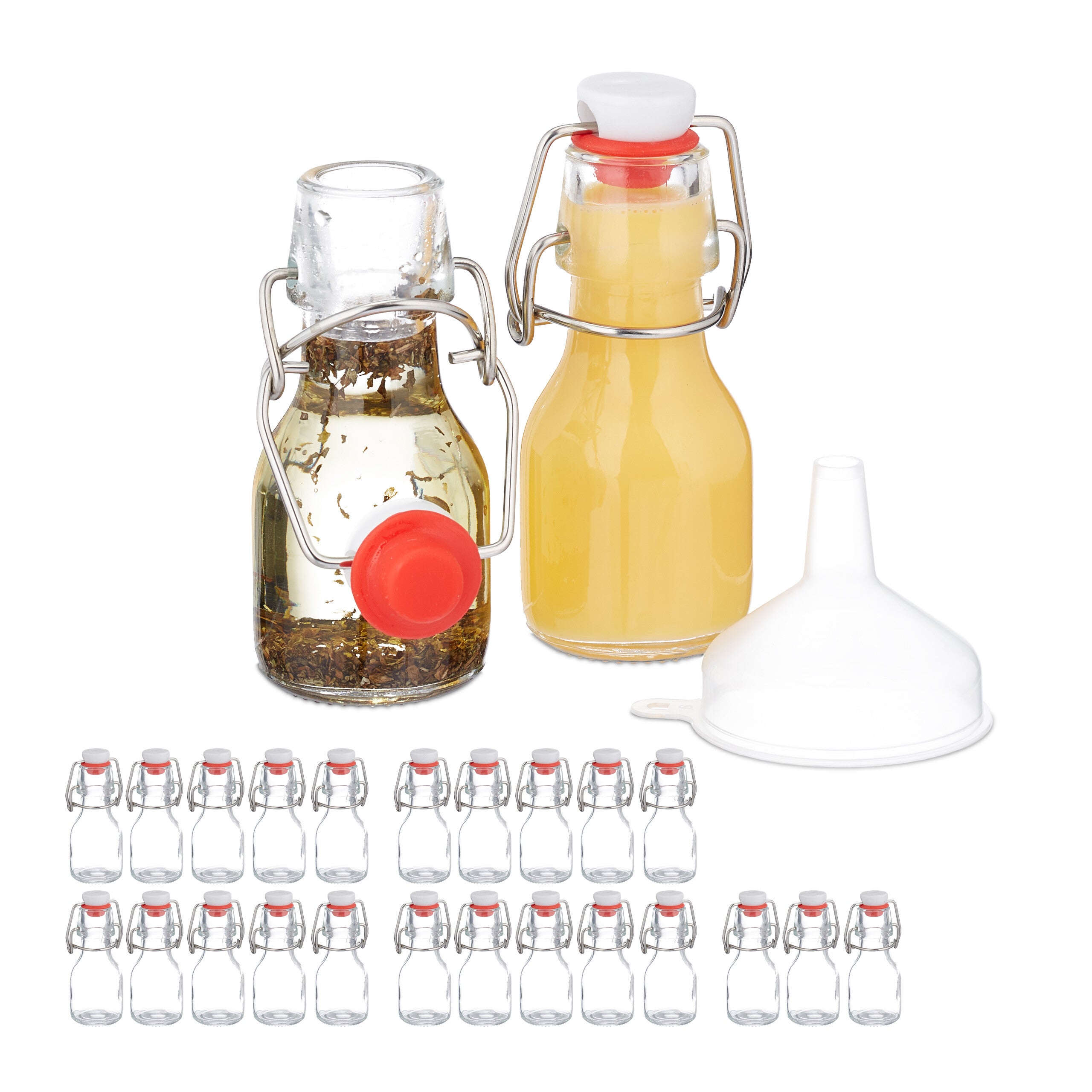 Mini bouteilles en verre, lot de 25, petites fioles à remplir, 50 ml ...