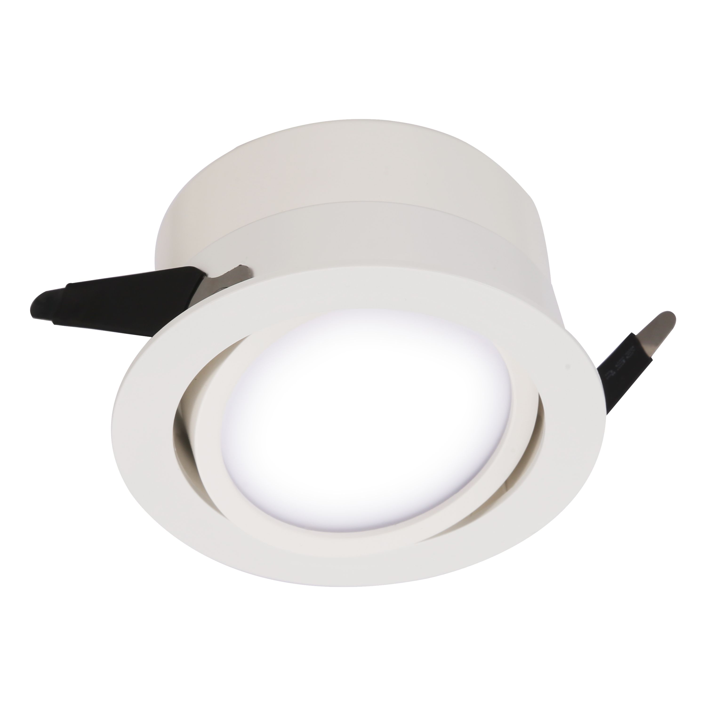 Wpuszczany spot LED łazienkowy Lindi IP65, ciepły/neutralny biały, biały Inspire