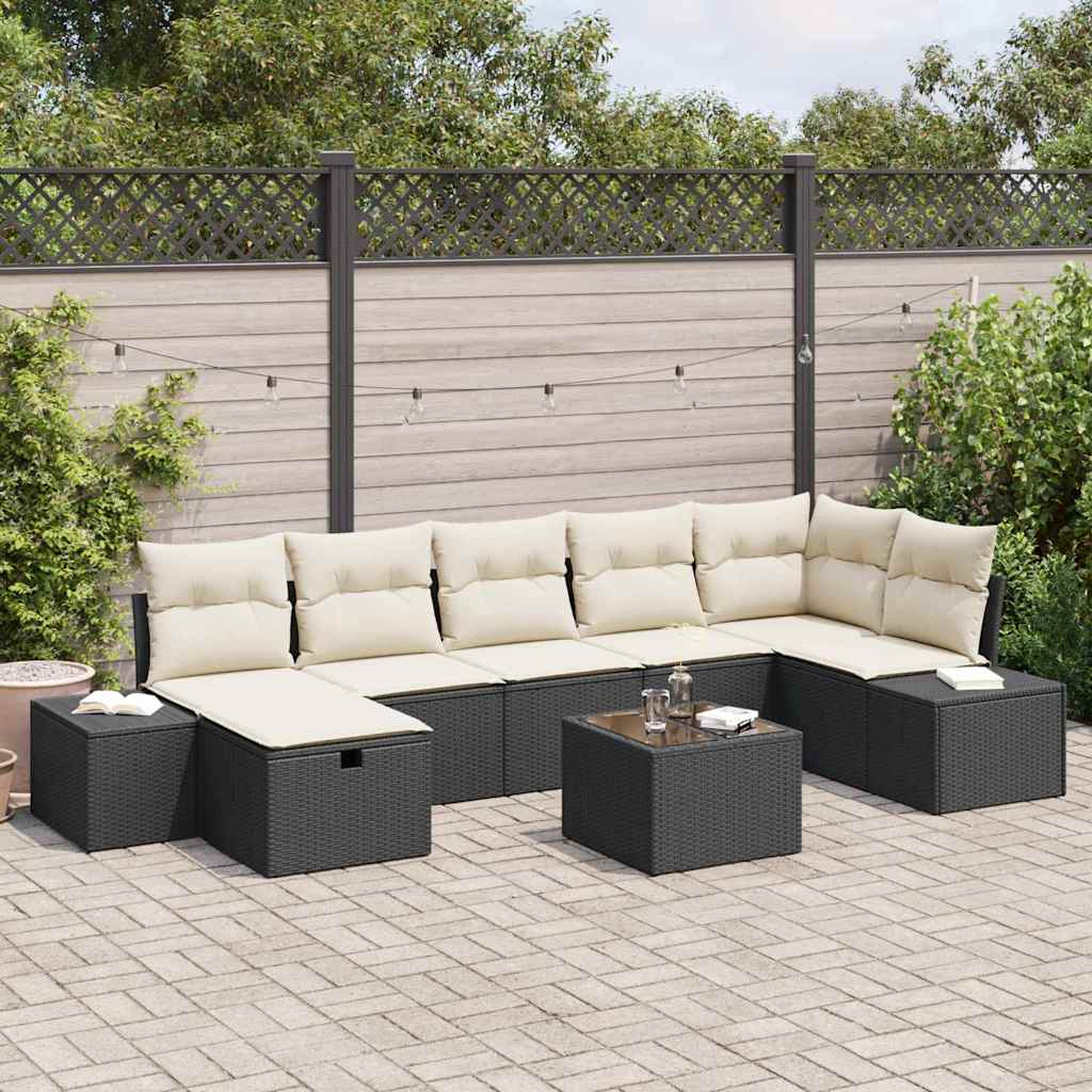 Zestaw Sof z poduszką 8 pcs polirattan vidaXL