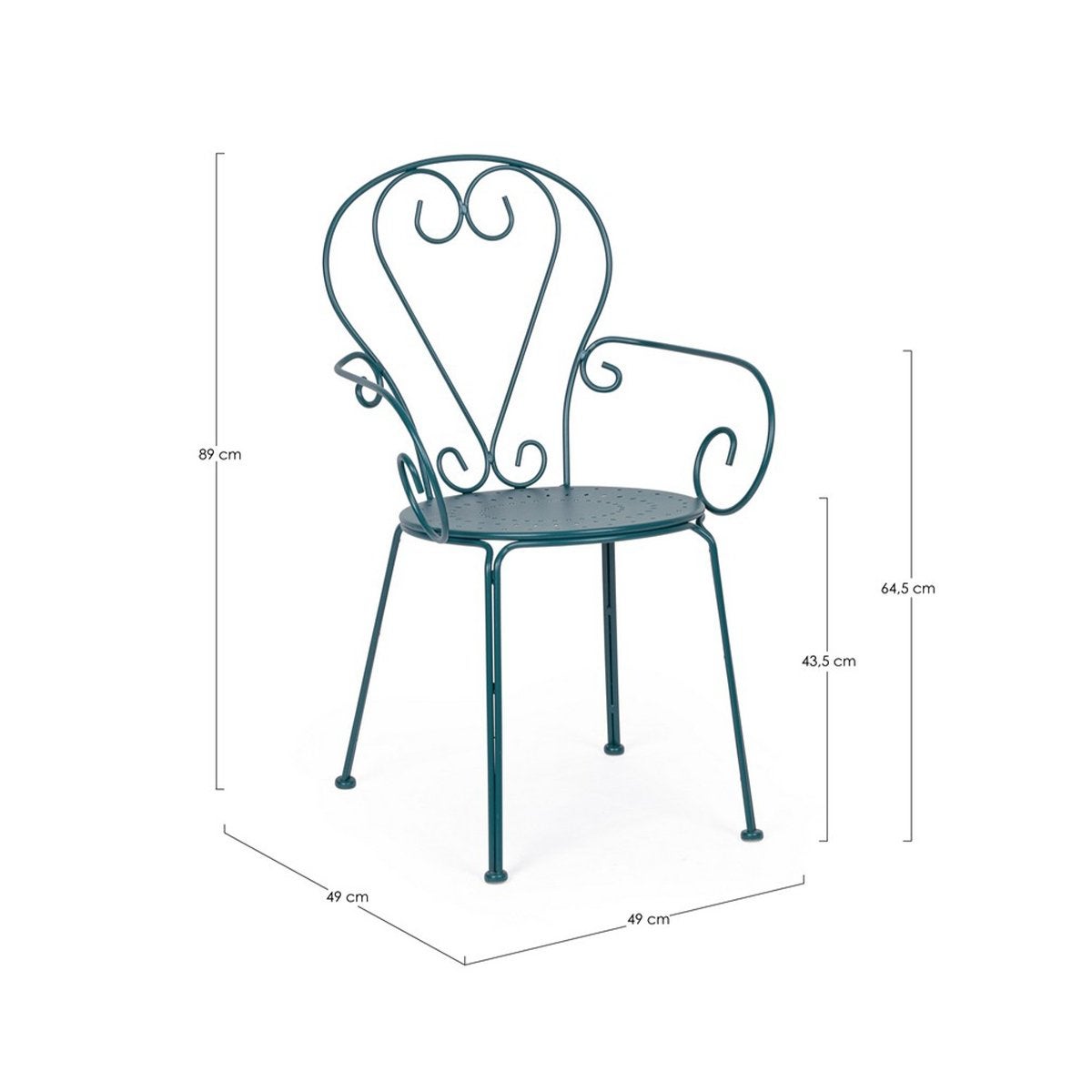 Chaise de jardin empilable style shabby chic Bizzotto Etienne - 8