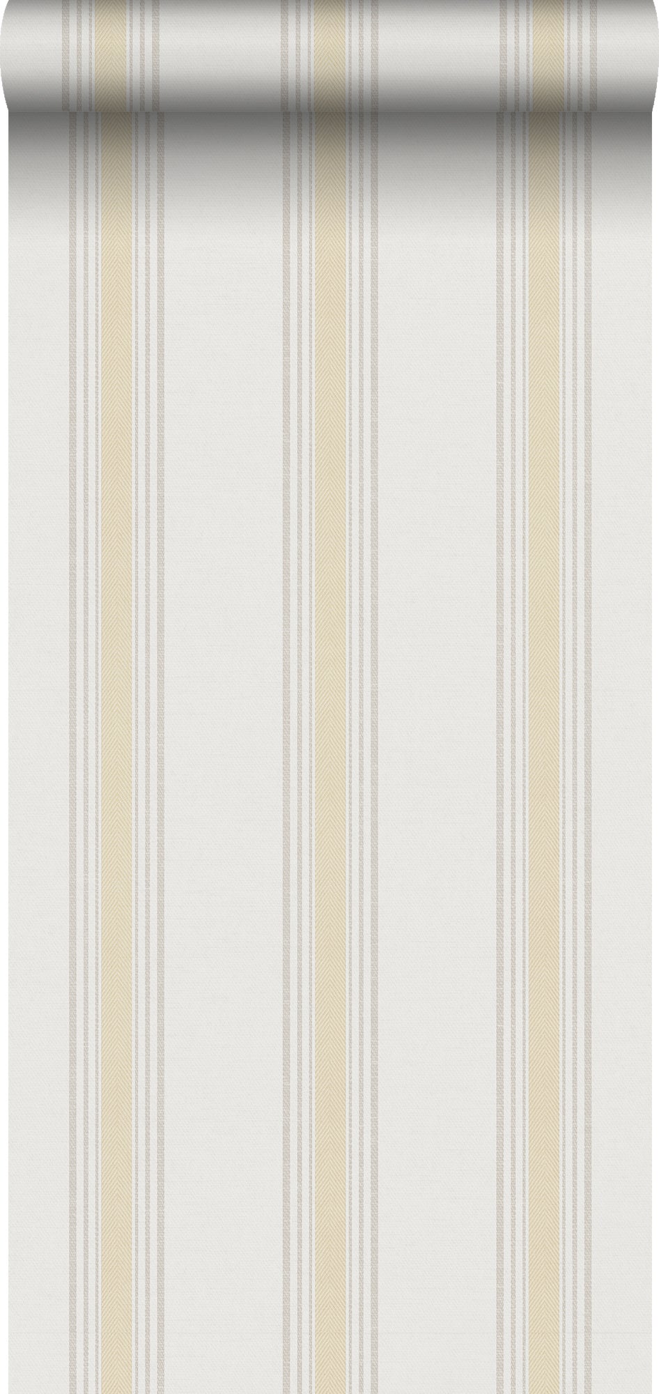 Tapeta paski żółtymIbeżowym - 53 cm x 10 m - SANDERS &amp; SANDERS