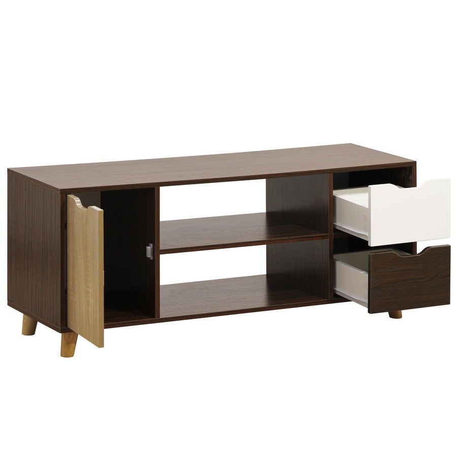 Mobile tv moderno in legno zebrano 120x50 cm - 2