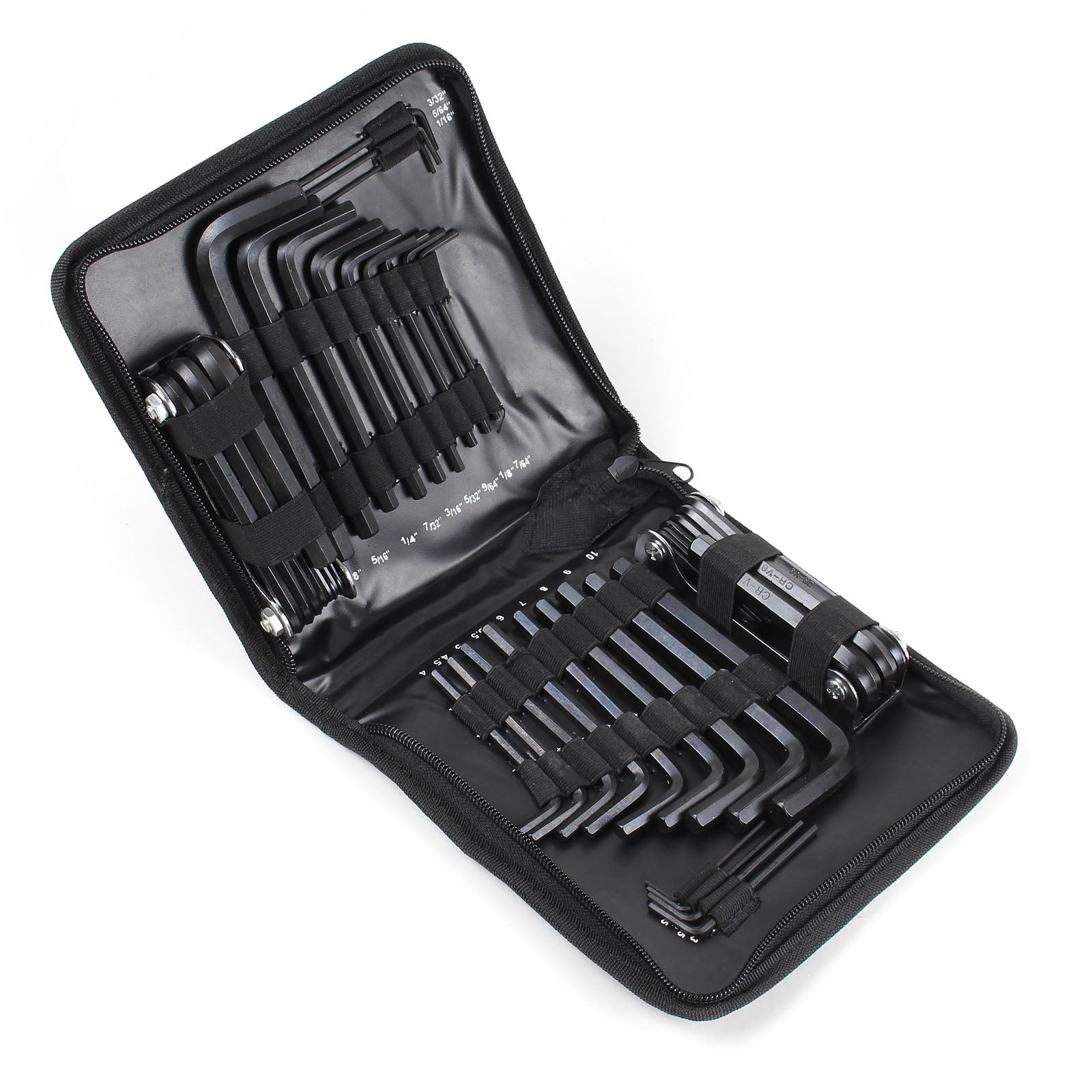 🔧 Coffret 30 Clés Allen Hexagonales - Métrique/SAE - Noir - Acier Chrome Vanadium - Neuf