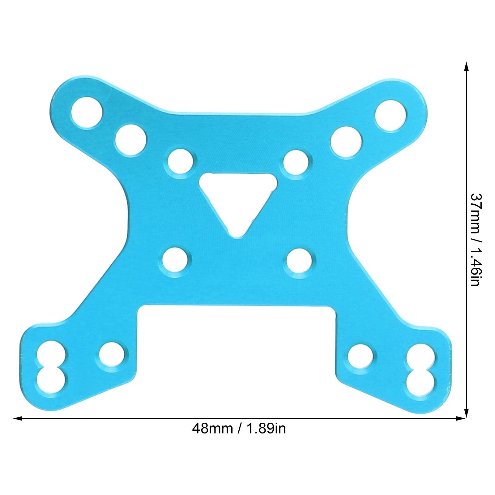 Piastra di smorzamento della scheda dell'ammortizzatore anteriore adatta per i pezzi di ricambio per auto RC Wltoys 144001 1/14 (blu B) - 8