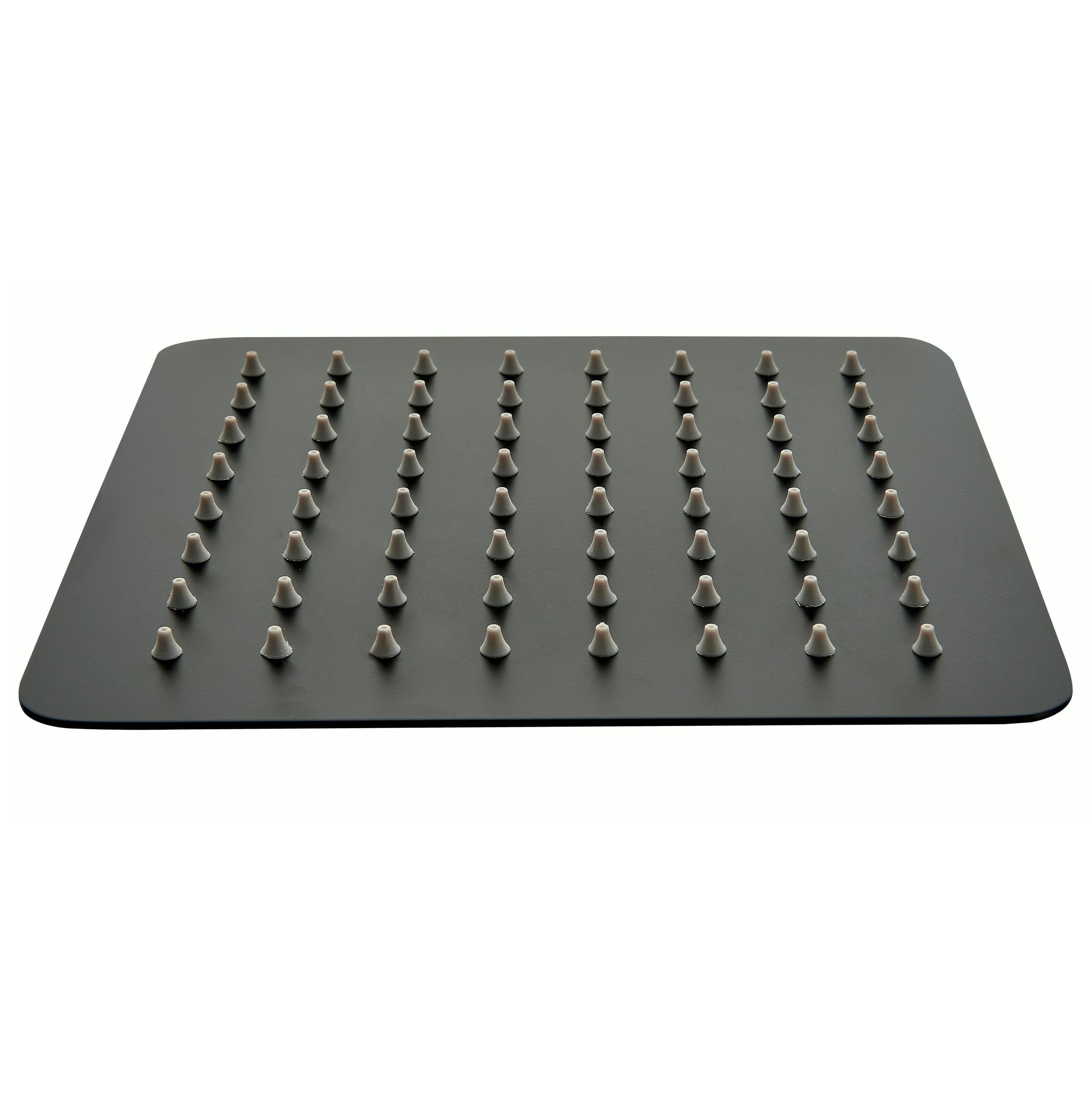 Bernstein Zestaw prysznicowy NT7385 z półką - deszczownica 20x20 cm - czarny mat - 2