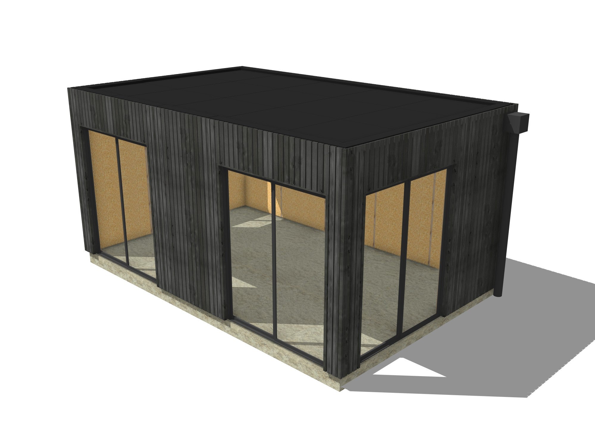 Studio jardin location saisonnière en bois 5,5 x 3,5 x 2,7 m / menuiseries alu k-line - 2