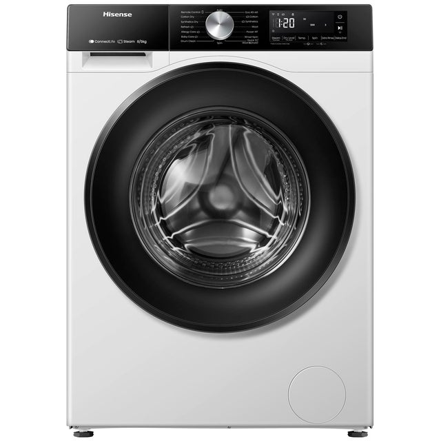 Hisense 20013537 WD3S8043BW3 wolnostojąca pralko-suszarka w kolorze białym i B