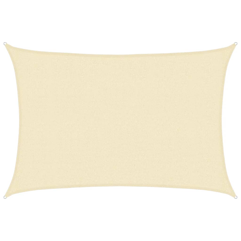 Żagiel przeciwsłoneczny 160 g/m² Kremowy 2,5 x 4 m HDPE