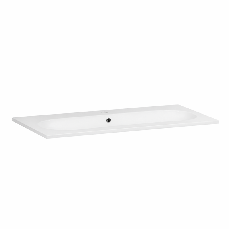 Vasque à encastrer ovale - 100 x 46 cm - Blanc brillant - CLEA - 2