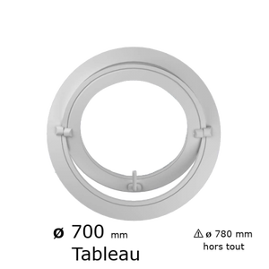 Fenêtre Demi-cercle PVC VEKA - 110x55 Cm - Double Vitrage - Ouverture à Soufflet