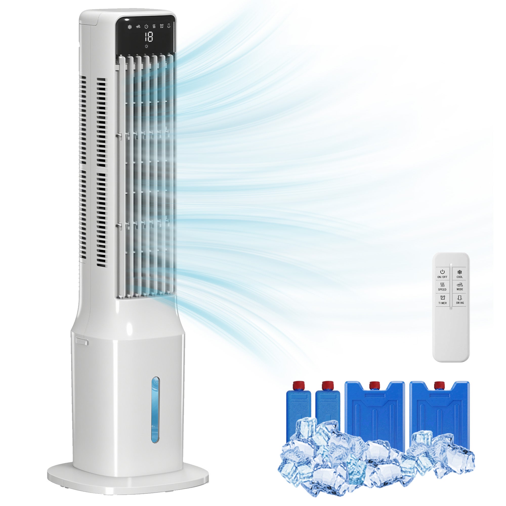 Refroidisseur d'air portable 3 en 1, réservoir d'eau de 9 L ...