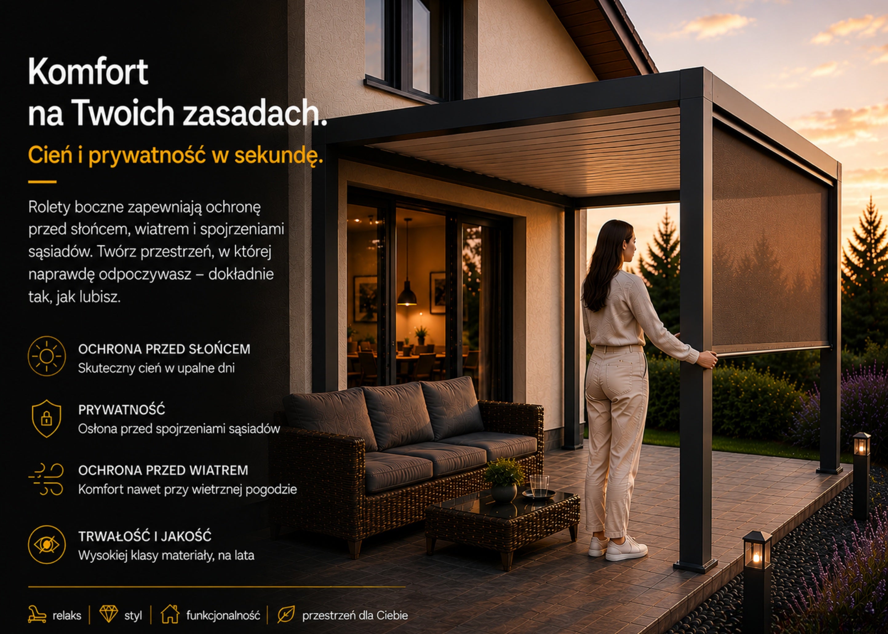 Roleta do pergoli Sunloft Layer 3 m 1szt. - 2