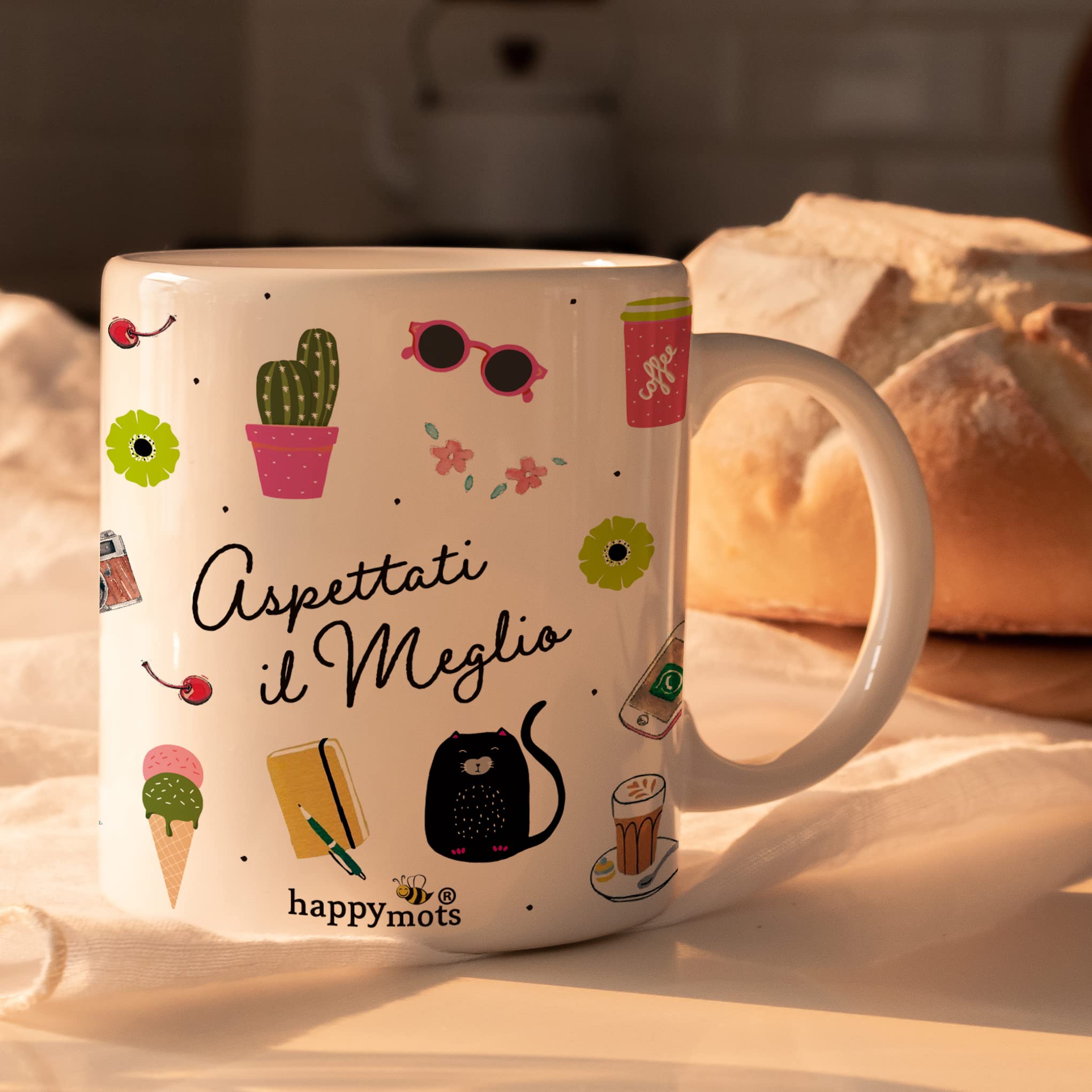 Tazza In Ceramica 'Keep Calm And Play Guitar' 312ml, Microonde E Lavastoviglie, Idea Regalo Musicisti - 5