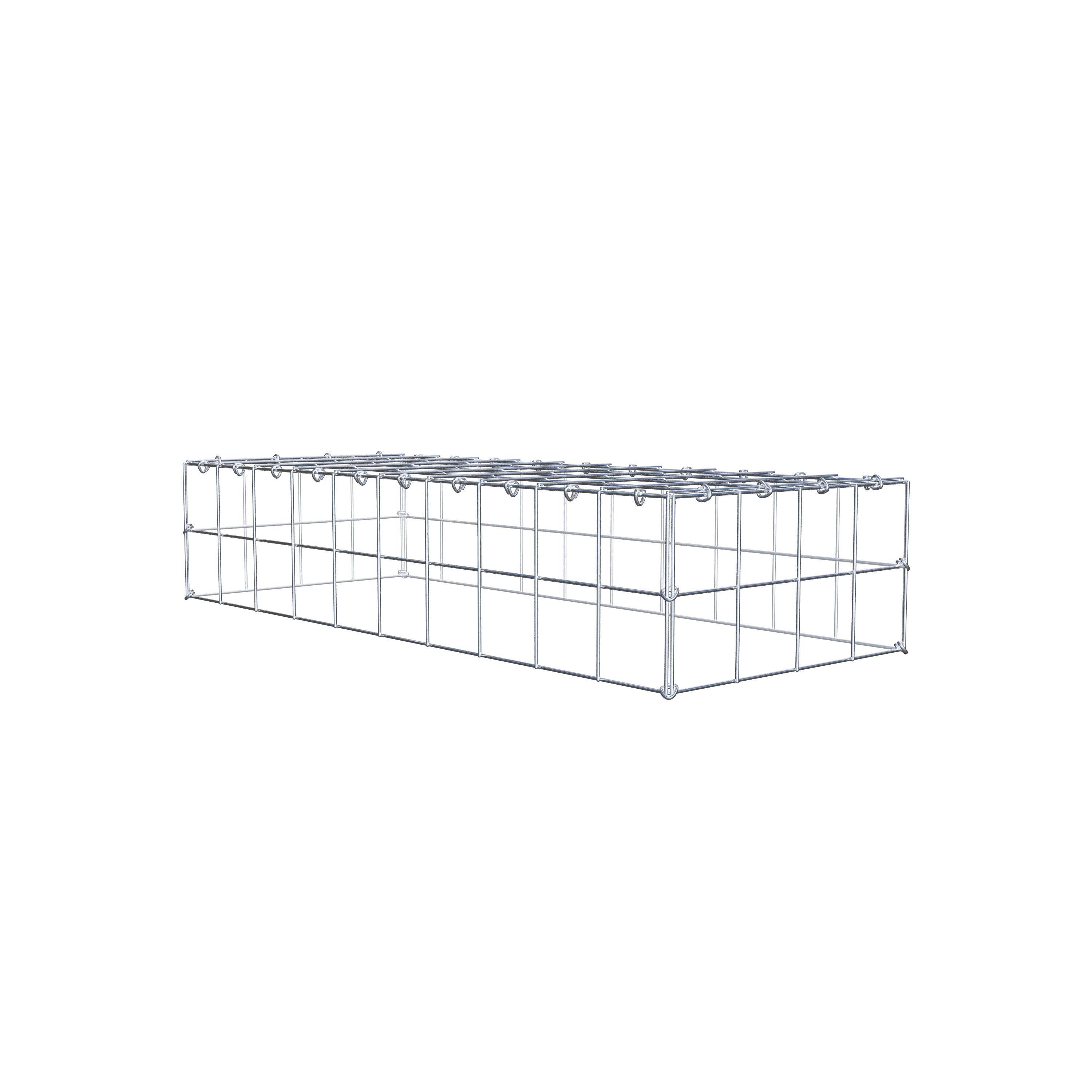Gavión para apilar en acero galvanizado 100x20x40cm (LxAxP), malla 10 x 10cm, Anillo en C, sin rejilla inferior - 7