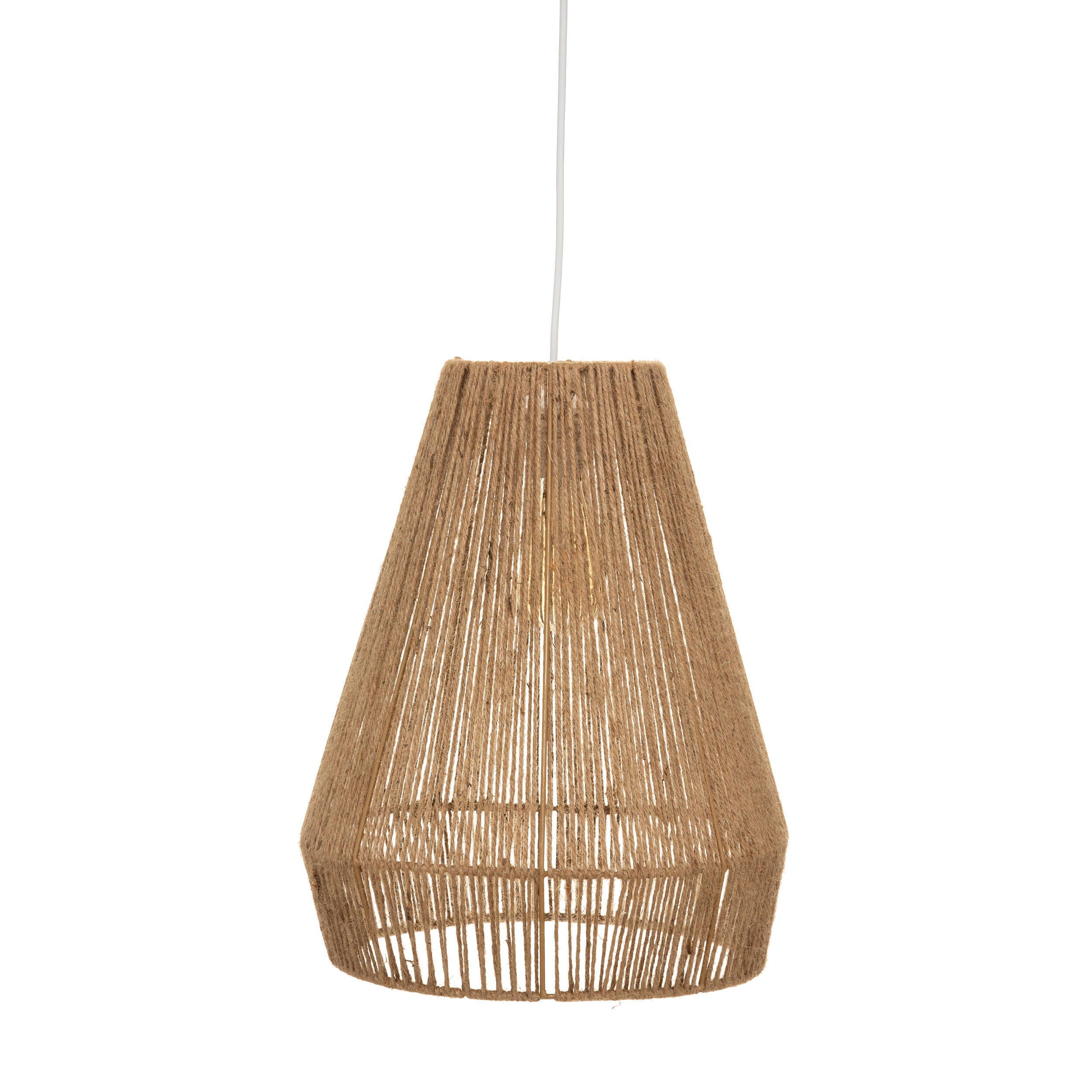 LAMPA WISZĄCA Palm naturalna z juty roślinnej styl boho