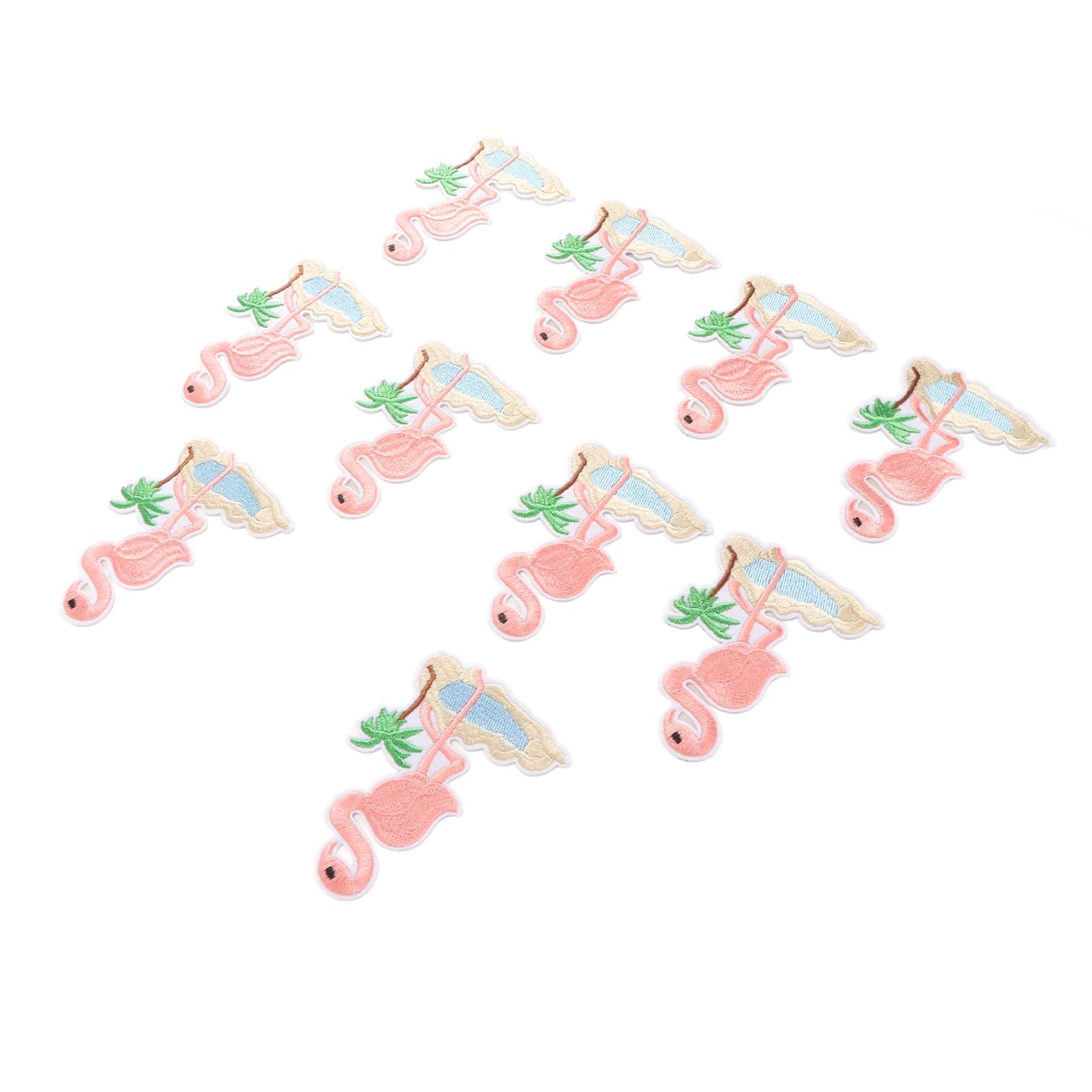 Toppa in stoffa da stirare e cucire con motivo a fenicottero