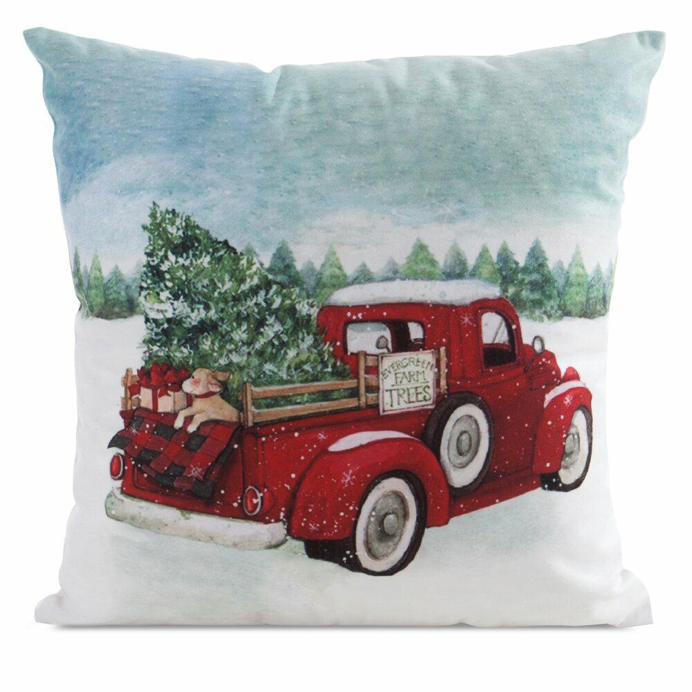 Poszewka świąteczna Eurofirany Biała Auto Poliester 45x45 cm 1 szt.