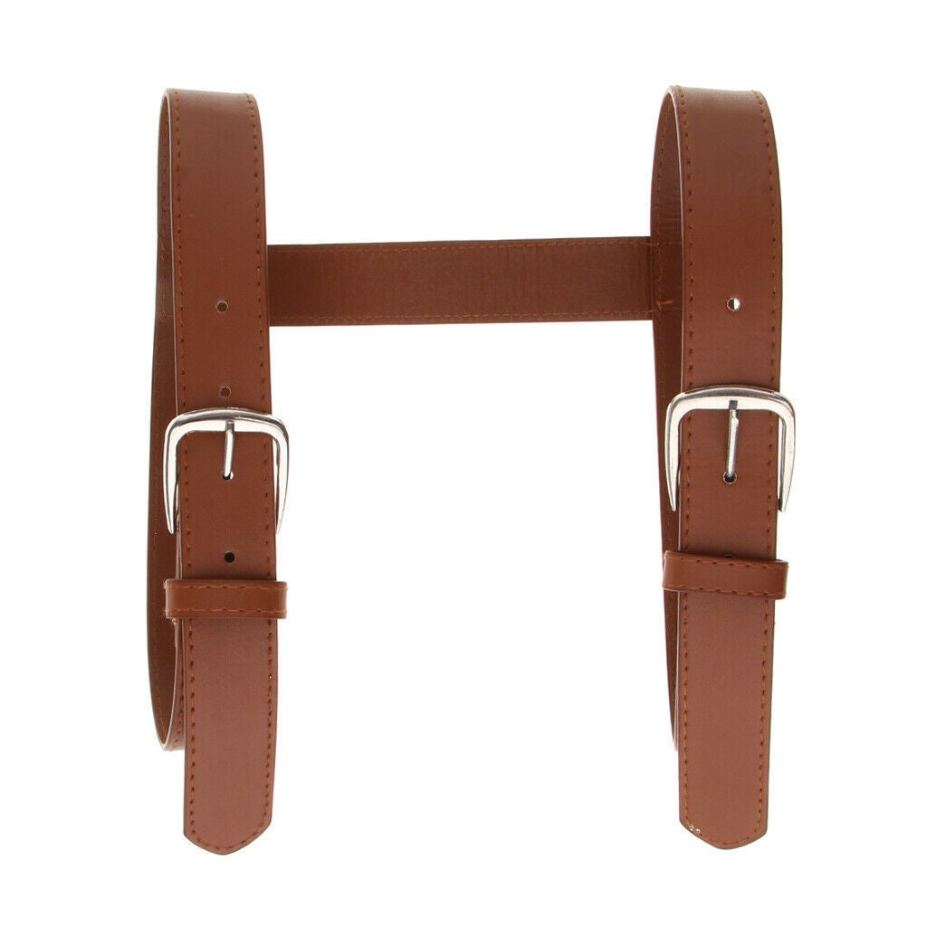 Healifty Lot de 2 Sangles D'Éperons en Cuir Véritable Marron Foncé