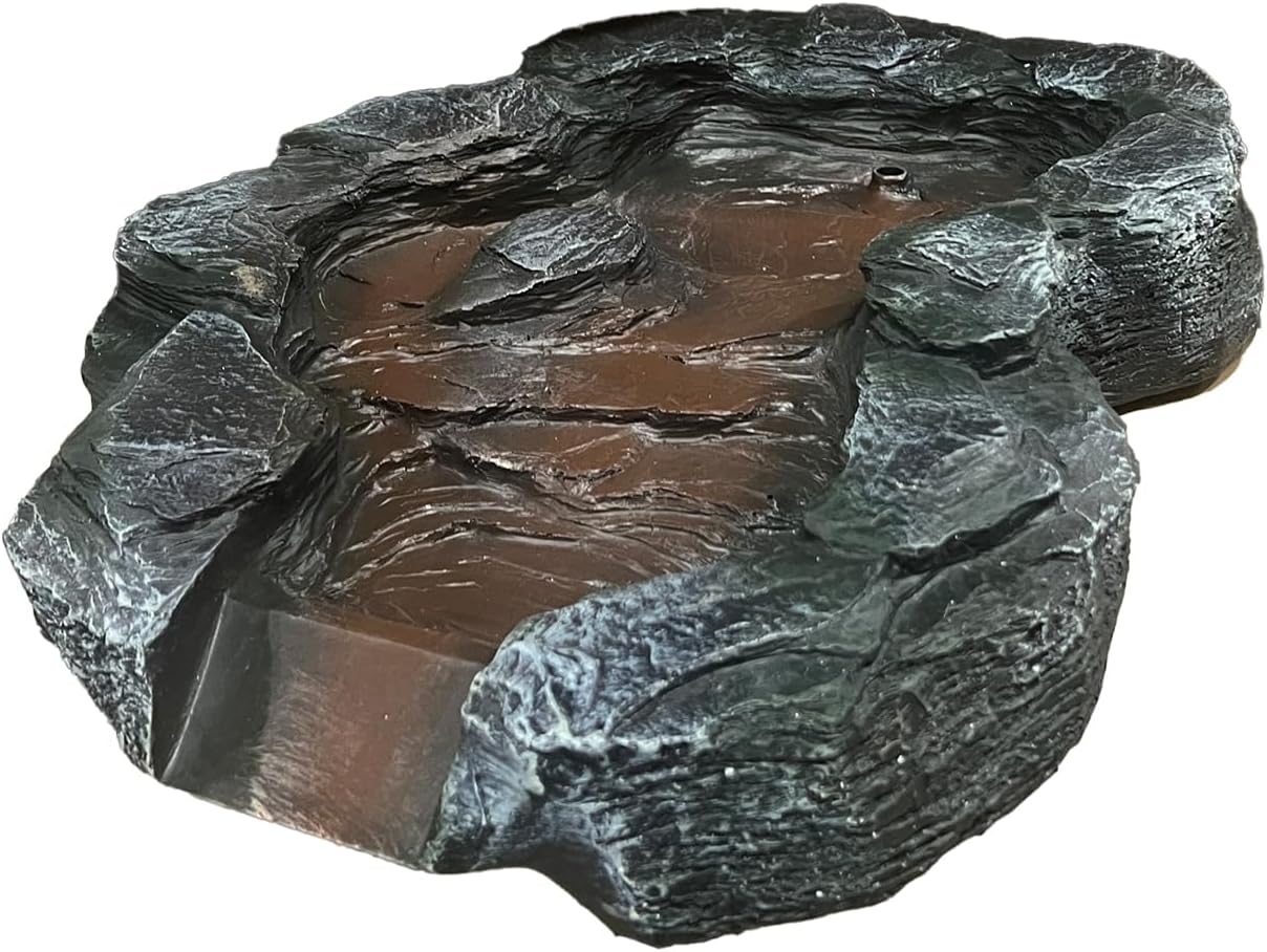 Cascata Da Giardino Con Ingresso Acqua - Effetto Naturale, Poliresina, 51x40x11 Cm - Foto 5