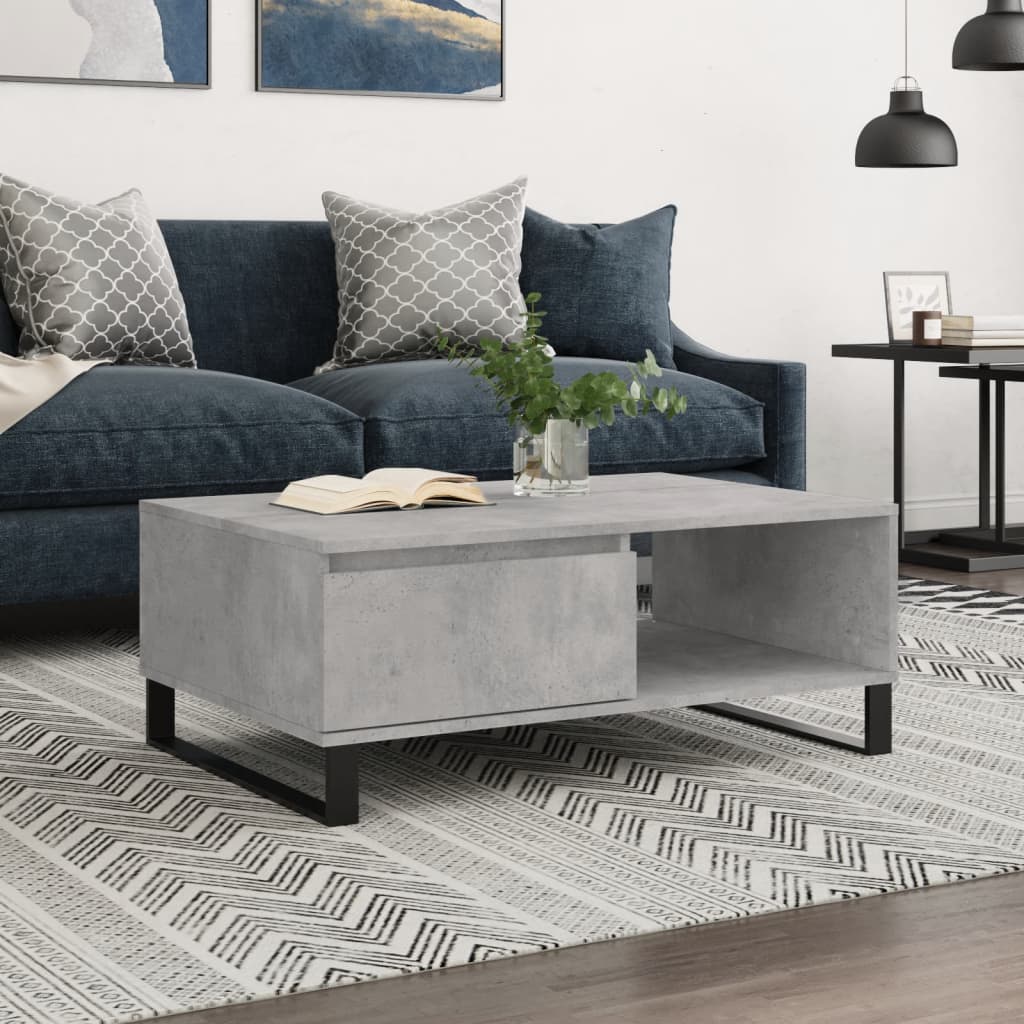 Tavolino Da Salotto VidaXL Grigio Cemento - Legno Multistrato, 90x60x31 Cm, Design Moderno, Facile Da Pulire