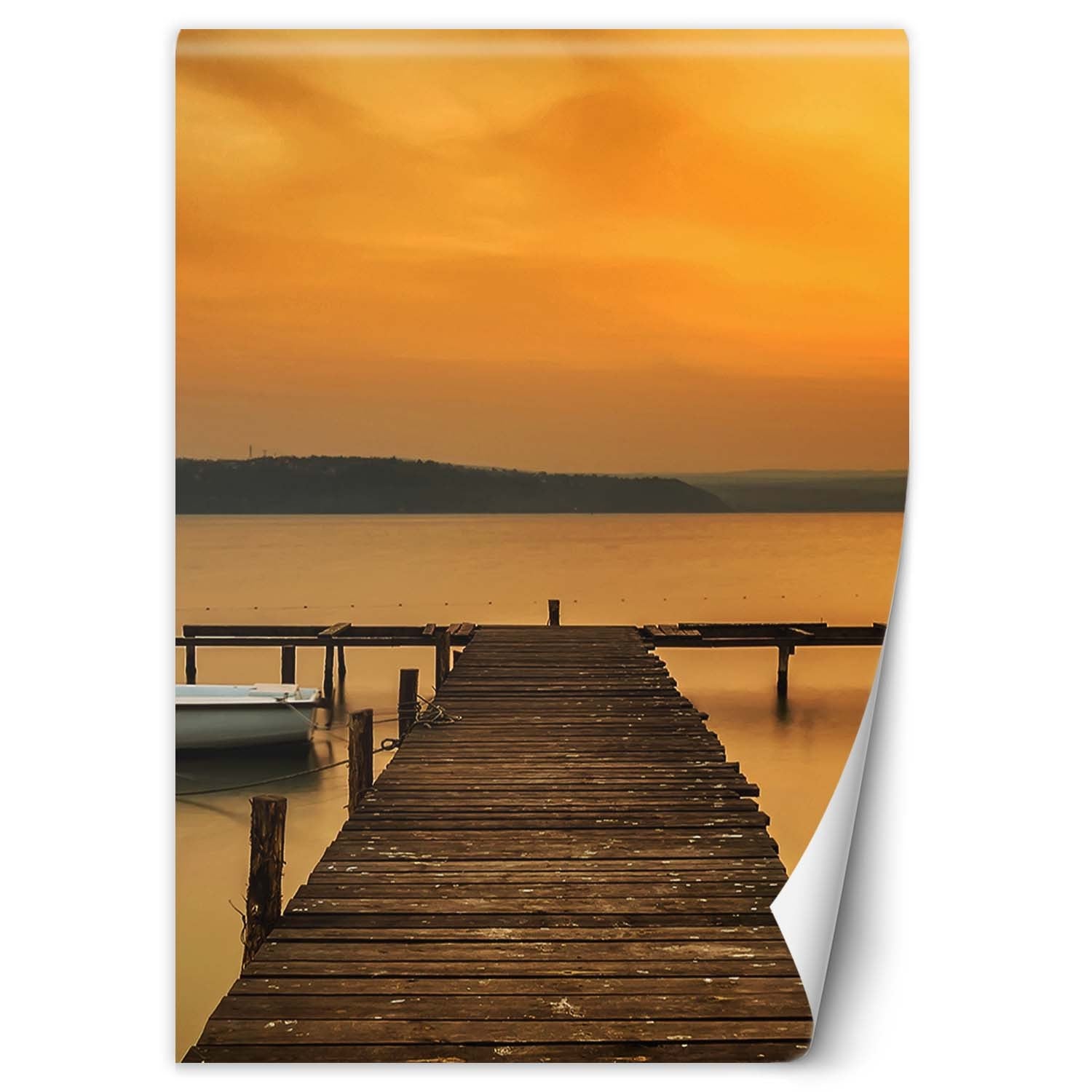 Fototapeta, Pomost o zachodzie słońca 100x140